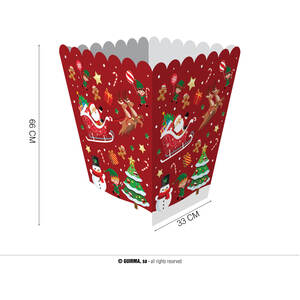 6 PCS BOLSA PALOMITAS CANDY CANE 18X10.5 CM PAPEL GUIRMA