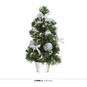 ARBOL DECORADO PLATA 30 CMS NEVADO GUIRMA