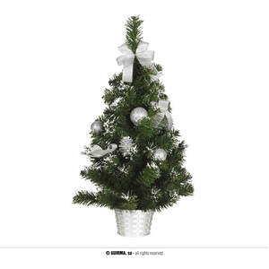 ARBOL DECORADO PLATA 60 CMS NEVADO GUIRMA