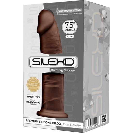 SILEXD MODEL 2 - REALISTIC PENIS 19CM - BROWN