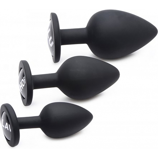 MASTER SERIES - SILICONE PLUG SET - BLACK