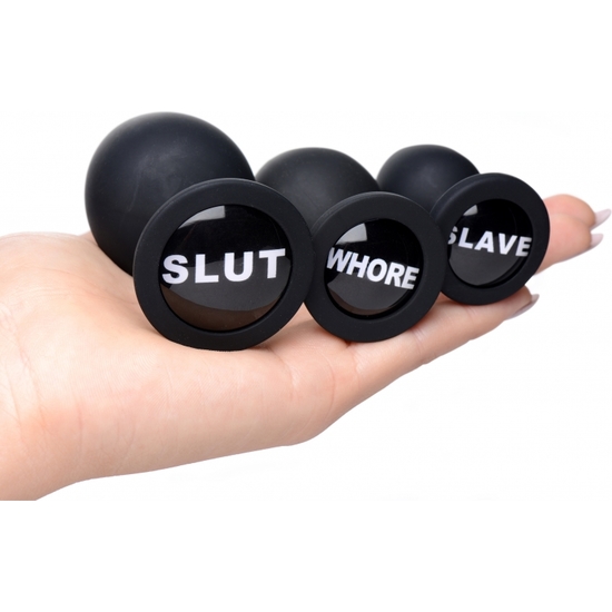 MASTER SERIES - SILICONE PLUG SET - BLACK