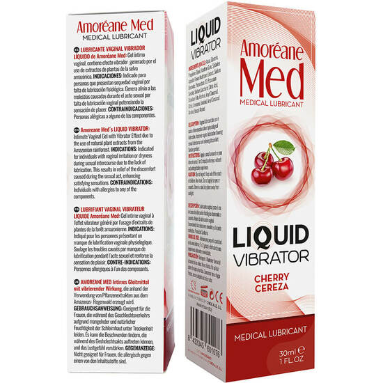 AMOREANE LIQUID VIBRATOR 30ML - CHERRY