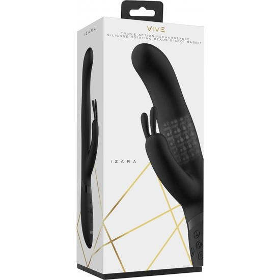 VIVE IZARA - RABBIT POINT G- SILICONE - BLACK