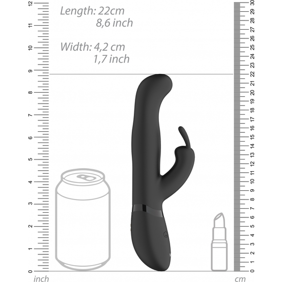 VIVE IZARA - RABBIT POINT G- SILICONE - BLACK