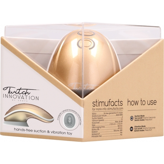 TWITCH HANDS - SUCTION AND VIBRATION TOY - GOLD