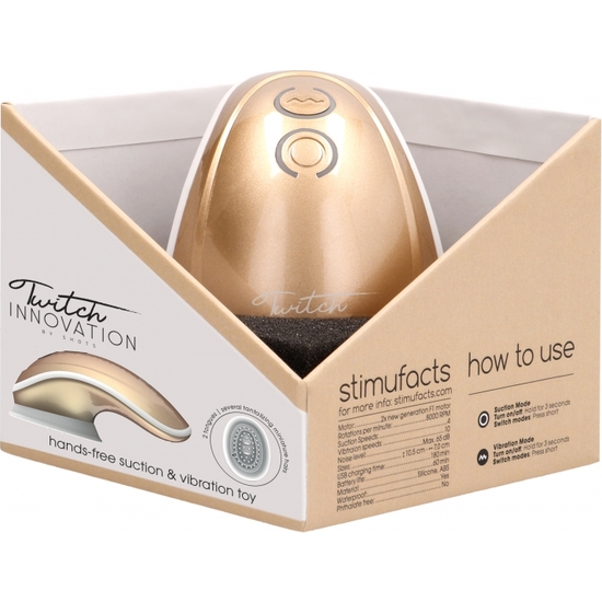 TWITCH HANDS - SUCTION AND VIBRATION TOY - GOLD