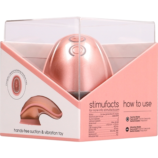 TWITCH HANDS - SUCTION AND VIBRATION TOY - PINK METAL