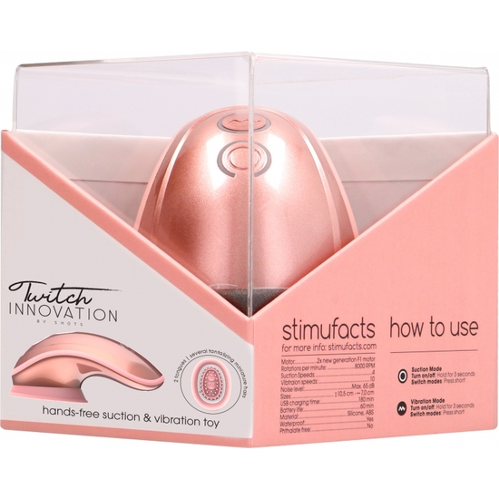 TWITCH HANDS - SUCTION AND VIBRATION TOY - PINK METAL