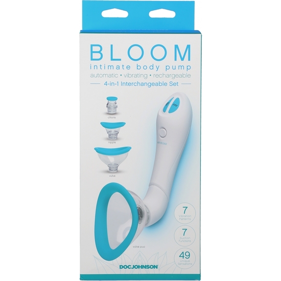 BLOOM - CLITORIS AND NIPPLES SUCTION CUP / TURQUOISE, WHITE