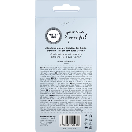MISTER SIZE 49 (10 PACK) - EXTRA FINE 