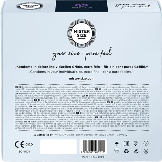 MISTER SIZE 69- EXTRA THIN CONDOMS (36 PACK)