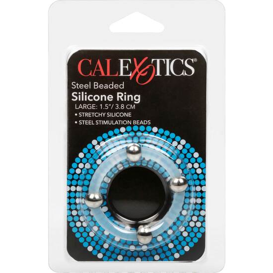 SILICONE RING WITH STEEL BEADS - SIZE L