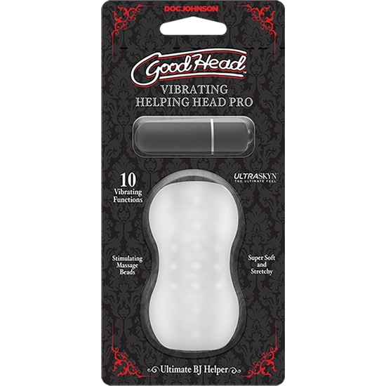 GOODHEAD - HELPING HEAD PRO VIBRATING MASTURBATOR - FROST