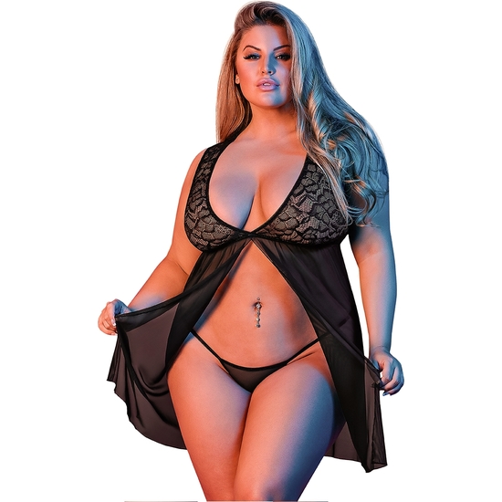 SEXYTIME - FRONT OPENING BABY GIRL - BLACK
