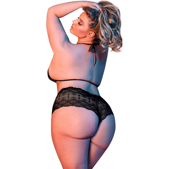 TRIANGULAR AND SHORT SET - BLACK