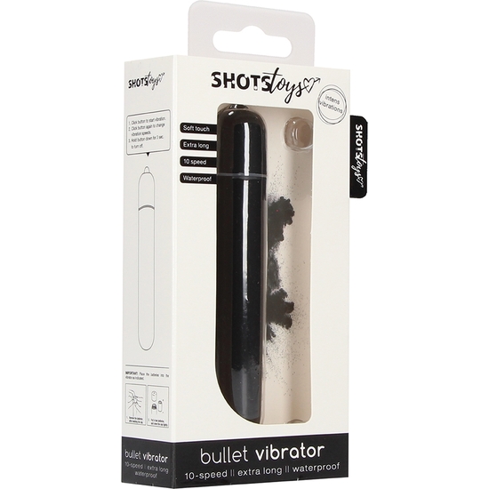 BULLET VIBRATOR - EXTRA LONG - BLACK