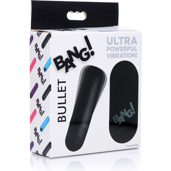 VIBRATING BULLET WITH REMOTE CONTROL - BLACK