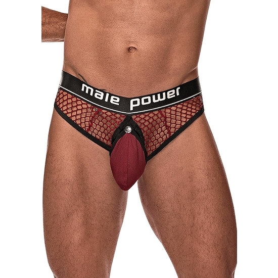 COCK RING RING THONG - BURGUNDY