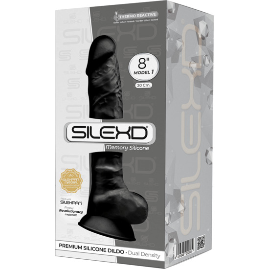 SILEXD MODEL 1 - REALISTIC PENIS 20CM BLACK