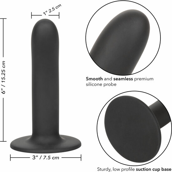 BOUNDLESS PLUG 15.25 CM SMOOTH - BLACK