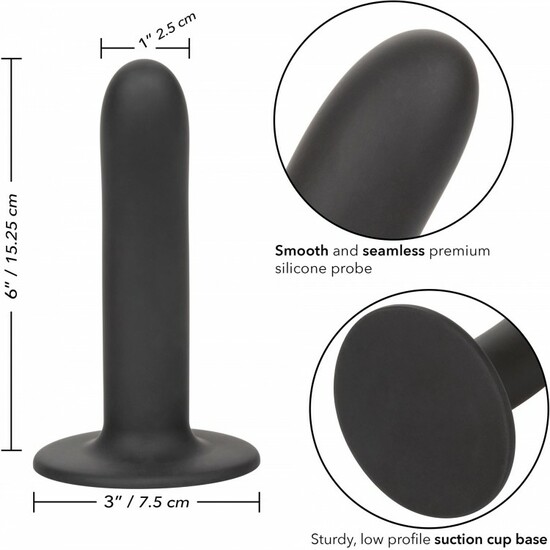 BOUNDLESS PLUG 15.25 CM SMOOTH - BLACK