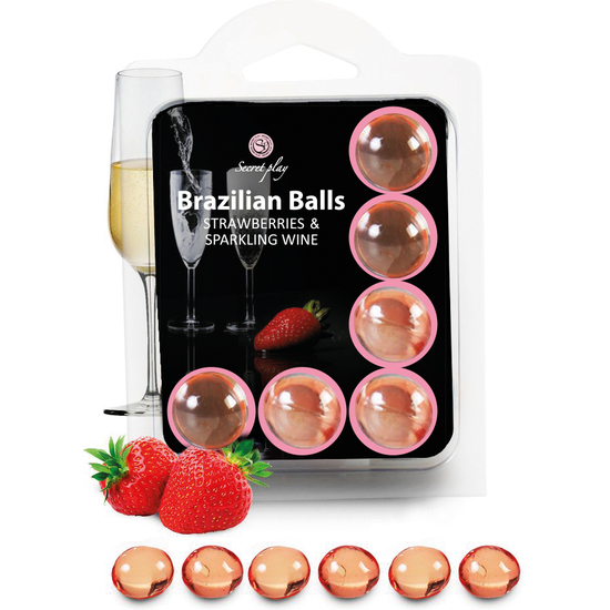 Buy Secret Play Set 6 Brazilian Balls Cava Strawberry Aroma Secret Play Set 6 Brazilian Balls Cava Strawberry Aroma
