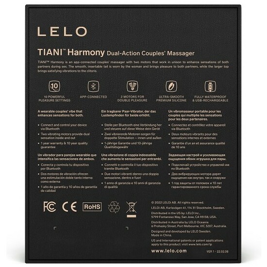 LELO TIANI HARMONY VIBRATOR FOR COUPLES WITH APP - TURQUOISE