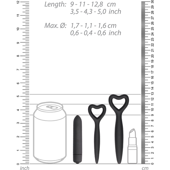 VAGINAL DILATOR SET - BLACK