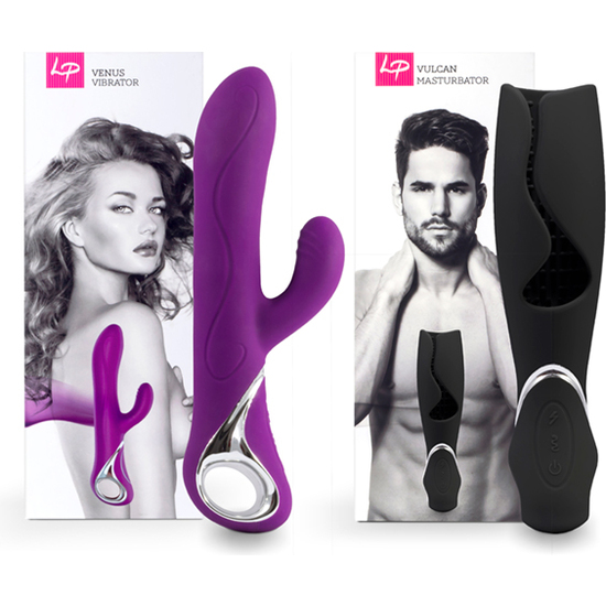 LOVERSPREMIUM - VENUS AND VULCAN COUPLE SET PURPLE AND BLACK