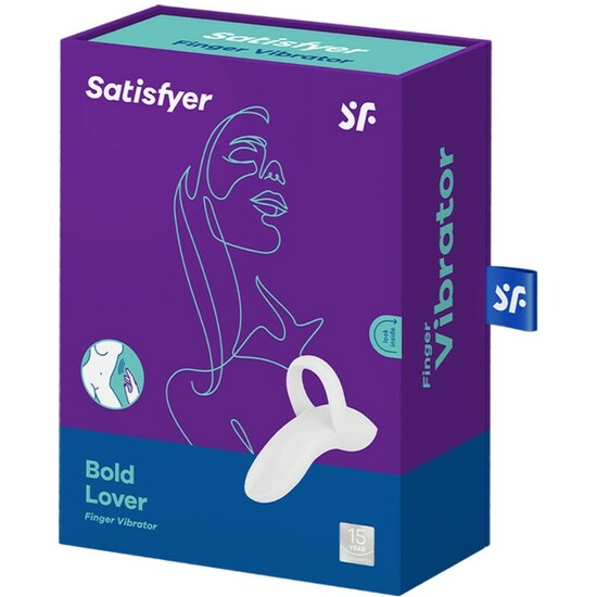 SATISFYER BOLD LOVER - WHITE VIBRATING THIMBLE