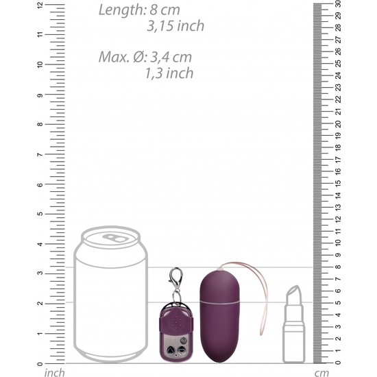 VIBRATING EGG 10 SPEED LARGE LILAC REMOTE CONTROL
