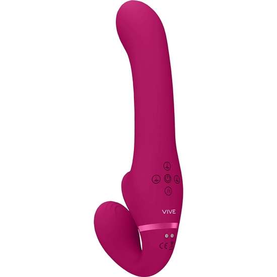 Buy Vive Ai - Dual Vibrating & Air Wave Vibrator With Stimulator - Pink Vive Ai - Dual Vibrating & Air Wave Vibrator With Stimulator - Pink