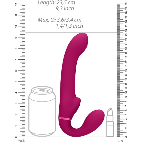 VIVE AI - DUAL VIBRATING & AIR WAVE VIBRATOR WITH STIMULATOR - PINK