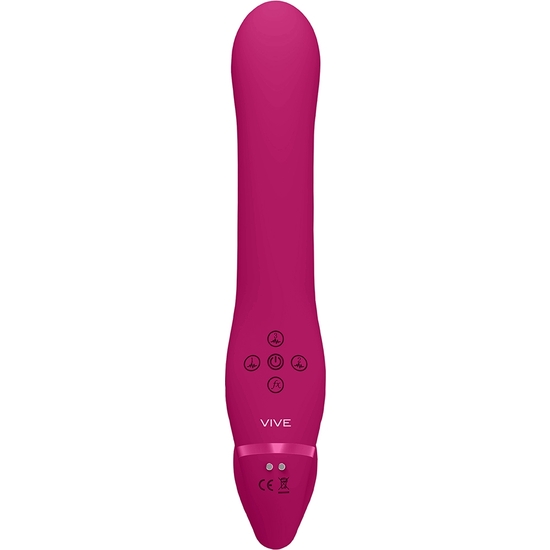 VIVE AI - DUAL VIBRATING & AIR WAVE VIBRATOR WITH STIMULATOR - PINK