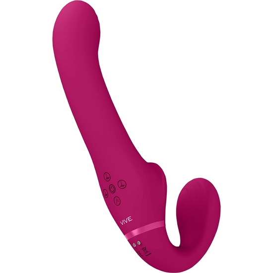 VIVE AI - DUAL VIBRATING & AIR WAVE VIBRATOR WITH STIMULATOR - PINK