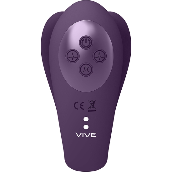 VIVE YOKO - TRIPLE ACTION VIBRATOR WITH PULSATION - PURPLE
