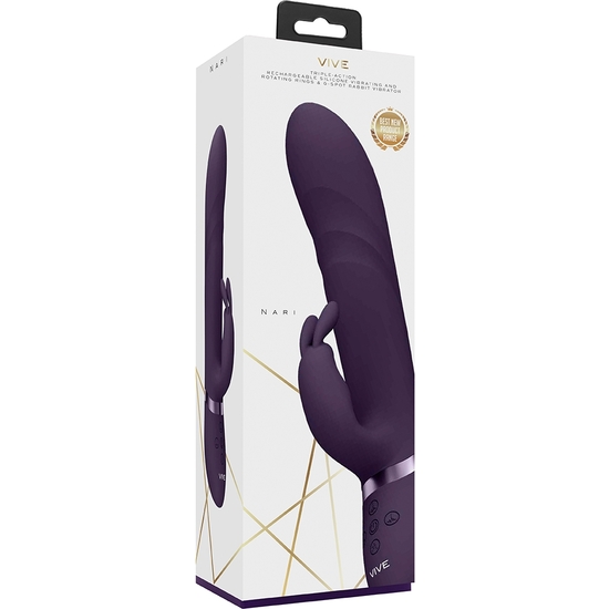 VIVE NARI - VIBRATED G-SPOT BUNNY WITH ROTATION - PURPLE
