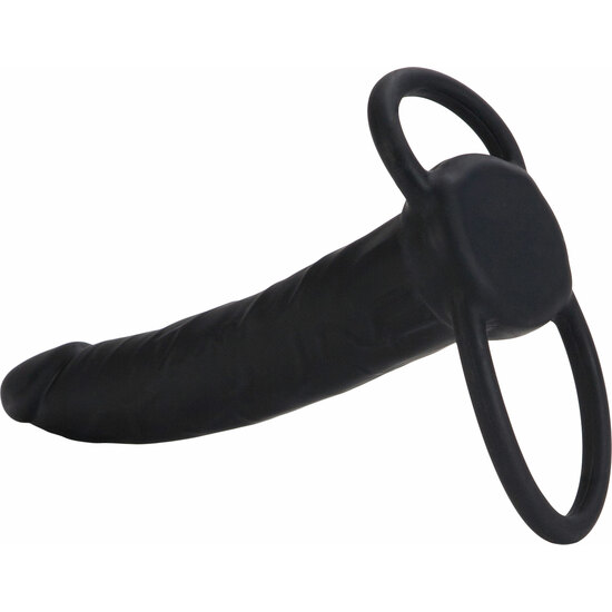DUAL PENETRATOR DILDO WITH BLACK HARNESS