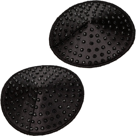 ROUND GEM NIPPLE CAPS - BLACK