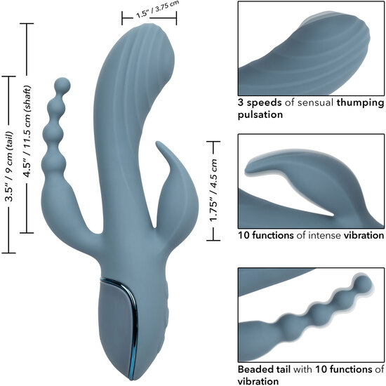 TRIPLE ECSTASY SILICONE VIBRATOR