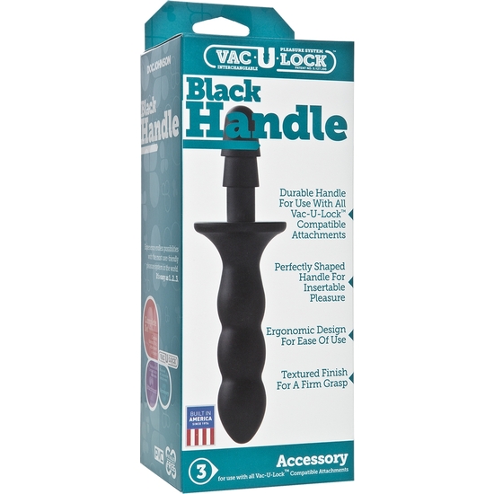 VAC-U-LOCK PLUG ANAL BLACK HANDLE