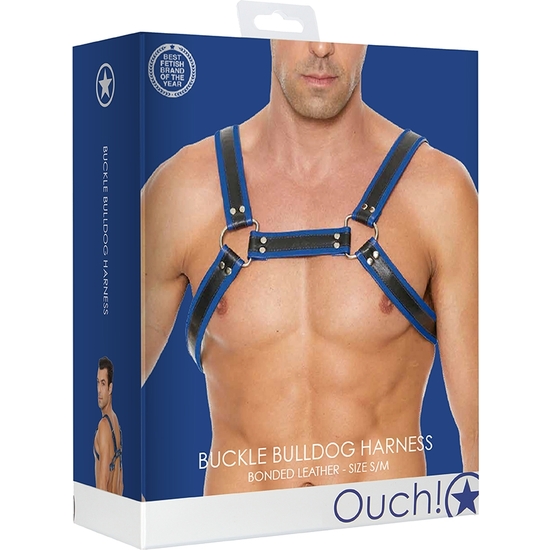 BUCKLE BULLDOG HARNESS - BLUE
