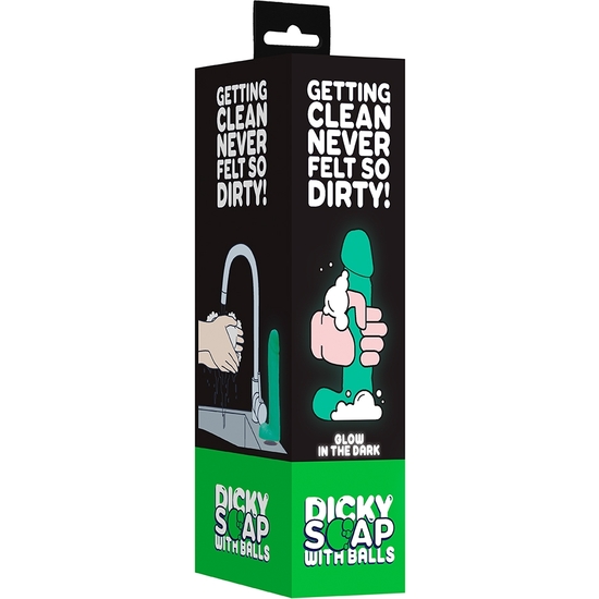 SOAP WITH BALLS THAT GLOW IN THE DARK