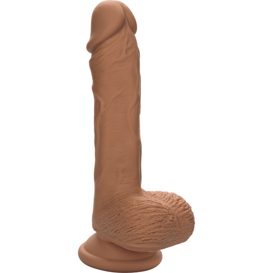 17.75cm Dual Density Silicone Penis - Brown