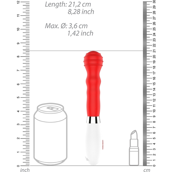 ALIDA - ULTRA SOFT SILICONE - 10 SPEEDS - RED