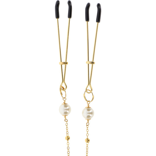 TABOOM PEARL CLIPS AND DELUXE CHAIN - GOLD