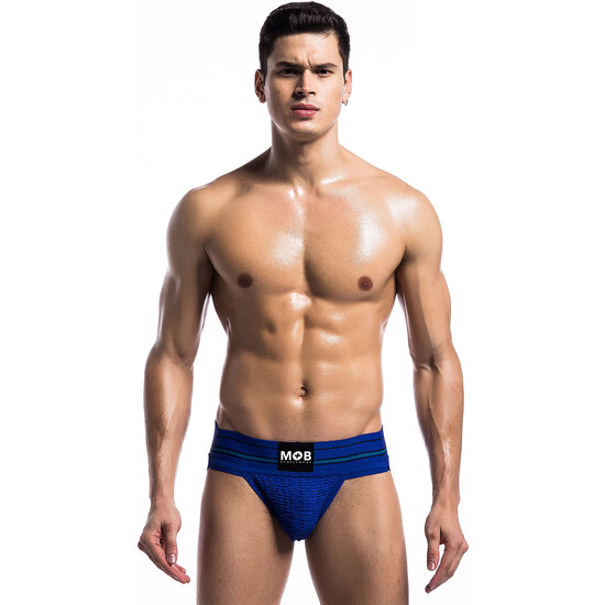 Buy Classic Fetish Wide Jockstrap - Blue Classic Fetish Wide Jockstrap - Blue