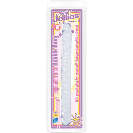 DOUBLE JELLY PENIS 45 CM TRANSPARENT
