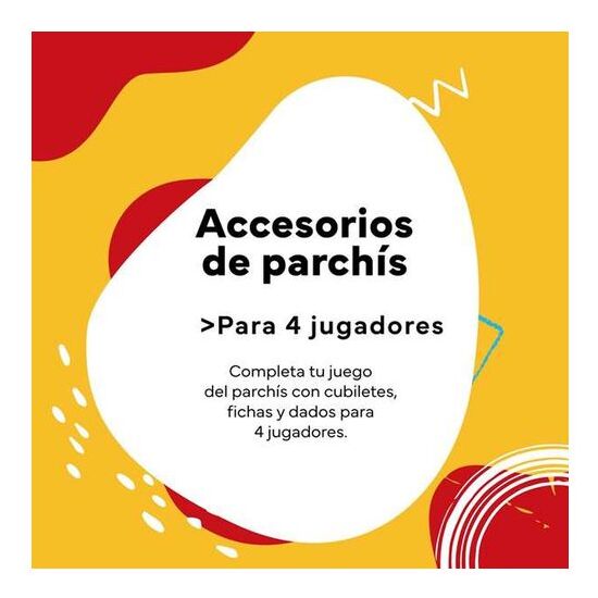 CAJA ACCESORIOS PARCHÍS 4 JUGADORES